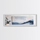Blue Abstract Waves Canvas Print Minimalist Coastal Wall Art, Serene Seascape Painting, Modern Office or Living Room Decor, Gift Idea