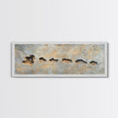 Rustic Fossil Texture Framed Canvas Print Earthy Neutral Wall Art, Modern Abstract Rock Art, Unique Office or Living Room Decor