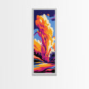 Fiery Eruption, Abstract Explosion, Framed Canvas Print, Nature Power Art, Bold Statement Wall Art, Home Office Decor, Modern Art