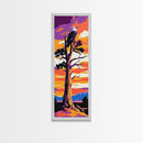 Majestic Eagle, Sunset Tree, Framed Canvas Print, Wildlife Art, Patriotic Home Decor, Nature Wall Art, Office Gift, Rustic Decor