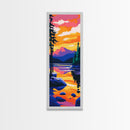 Vibrant Horizon, Fiery Sunset, Framed Canvas Print, Bold Sky Art, Modern Wall Decor, Living Room Accent, Nature Inspired Gift