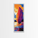 Autumn Leaf, Vibrant Nature Art, Sunset Wall Decor, Boho Canvas Print, Fall Home Decor, Living Room Wall Art, Office Art