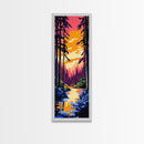 Forest Sunset, Tranquil Nature Art, Woodland Canvas Print, Boho Wall Decor, Autumn Home Art, Living Room Wall Art, Cozy Decor