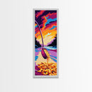 Golden Flow, Surreal Art, Fantasy Landscape, Vibrant Painting, Canvas Print, Unique Wall Art, Living Room Decor, Bold Colors