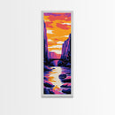 Canyon Sunset, Bridge Wall Art, Vibrant Nature, Travel Decor, Canvas Print, Living Room Art, Warm Color Palette, Gift Idea