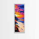 Coastal Sunset, Beach Landscape, Colorful Seascape, Relaxing Art, Canvas Print, Living Room Wall Art, Nature Inspired, Gift Idea