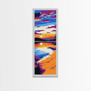 Tranquil Beach Sunset, Serene Ocean View, Relaxing Wall Art, Coastal Home Decor, Modern Canvas Print, Minimalist Landscape