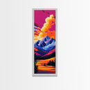 Majestic Peaks, Vibrant Mountain Landscape, Nature-Inspired Home Decor, Office Canvas Print, Wilderness Aesthetic, Gift Idea