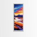 Golden Horizon, Serene Landscape Wall Art, Nature Scene, Cozy Home Accent, Bedroom Canvas Print, Sunset Aesthetic, Fall Home Decor