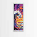 Ocean Wave, Sunset Art, Surfing Wall Art, Coastal Beach Decor, Vibrant Seascape, Modern Home Decor, Canvas Print, Living Room Art