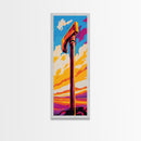 Towering Hammer Sunset, Framed Canvas Print, Fantasy Artwork, Bold Abstract Decor, Dramatic Home Accent, Unique Wall Art, Gift Idea