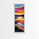 River Sunset, Nature, Canvas Print, Rustic Wall Art, Lodge Home Decor, Tranquil Water Scene, Cabin Artwork, Vibrant Nature Print