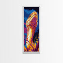 King Cobra, Vibrant Reptile, Wildlife Art, Canvas Print, Snake Painting, Bold Color Home Decor, Nature Lover Gift, Office Wall Art