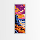 Ocean View, Sunset Sky, Coastal Art, Canvas Print, Living Room Wall Art, Nautical Art, Fall Colors, Bold Home Decor, Gift Idea