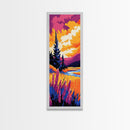 Wilderness Trail, Colorful Landscape, Nature Lover Art, Framed Canvas Print, Adventure Home Decor, Hiking Wall Art