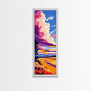Dramatic Sky, Vibrant Clouds, Colorful Nature Print, Framed Canvas Print, Modern Wall Art, Sunset Landscape, Bold Scenic Decor