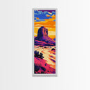 Desert Rock, Southwest Art, Sunset Landscape, Canvas Print, Boho Wall Art, Living Room Decor, Warm Color Art, Western Style