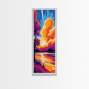 Cosmic Reflection, Celestial Sunset, Colorful Nature Print, Framed Canvas Print, Fantasy Wall Art, Dreamy Home Decor, Office Art