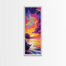 Ocean Sunset, Waves & Sky, Coastal Beauty, Canvas Print, Beach House Art, Nautical Wall Decor, Relaxing Home Accent, Summer Vibes