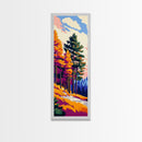 Autumn Trees, Fall Forest Art, Seasonal Nature Painting, Warm Wall Decor, Cozy Home Art, Thanksgiving Wall Art, Framed Canvas Print