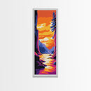 Canyon River, Sunset Nature Art, Landscape Painting, Outdoor Adventure Decor, Tranquil Living Room Art, Rustic Wall Art, Canvas Print