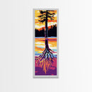 Tree Reflection, Surreal Nature Art, Dreamy Landscape Painting, Mystical Home Art, Meditative Room Art, Framed Canvas Print