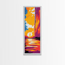 Urban Sunset, Cityscape Art, Vibrant Skyline Painting, Contemporary Wall Decor, Bold Living Room Art, Canvas Print