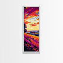 Rolling Hills Sunset, Vibrant Nature Art, Bohemian Wall Decor, Canvas Print, Autumn Country Landscape, Warm Aesthetic, Rustic Home
