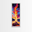 Bonfire Glow, Vibrant Flames, Framed Canvas Print, Cozy Fall Decor, Cabin Wall Art, Rustic Camping Aesthetic, Nature Lover Gift