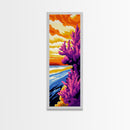 Vibrant Coral, Tropical Art, Ocean Theme, Coastal Home, Underwater Painting, Beach House Decor, Canvas Print, Boho Style