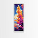 Serene Horizon, Sunset Waters, Tranquility Art, Nature Reflection, Living Room Accent, Minimalist Style, Canvas Print, Relaxing Vibes
