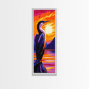Majestic Bird, Nature Wildlife, Coastal Scene, Bird Art, Tranquil Beauty, Unique Wall Art, Living Room, Canvas Print, Vibrant Colors
