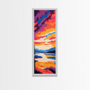 Lakeside Sunset, Bold Landscape Art, Vibrant Nature Print, Tranquil Cabin Wall Decor, Serene Home Aesthetic, Canvas Print