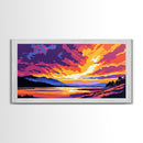 Sunset Reflections, Vibrant Sky, Landscape Art, Canvas Print, Modern Nature Decor, Office Wall Art, Bold Sunset Painting, Boho Art