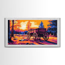 Pioneer Wagon, Rustic Decor, Western Landscape, Canvas Print, Autumn Country Art, Farmhouse Wall Art, Living Room Artwork, Fall Vibes