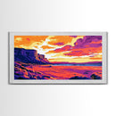 Desert Cliffs, Sunset Sky, Southwest Art, Grand Canyon Style, Warm Earthy Tones, Rustic Wall Decor, Entryway or Hallway, Canvas Print