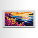 Sunset Reef, Ocean Reflection, Seaside Serenity, Coastal Art, Canvas Print, Dining Room Wall Art, Nautical Home Accent, Relaxing Vibes