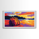 Pacific Northwest, Ocean Landscape, Wild Coast, Framed Canvas Print, Vibrant Nature Art, Living Room Wall Decor, Bold Outdoor Scene