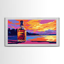 Sunset Marsh, Nature Wall Art, Tranquil Landscape, Colorful Home Decor, Serene Waters, Framed Canvas Print, Living Room Wall Art