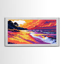 Serene Lake, Autumn Wall Art, Fall Landscape, Framed Canvas Print, Nature Home Decor, Cabin Living Room Art, Vibrant Artwork