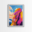 Colorful Mountain Peak, Canvas Print, Vibrant Nature Scene, Bold Landscape, Modern Home Decor, Adventure Wall Art, Nature Inspired Accent