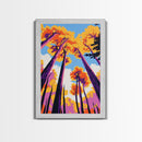 Autumn Trees, Vibrant Nature, Fall Landscape, Canvas Print, Living Room Wall Art, Modern Rustic Decor, Boho Artwork, Forest Painting