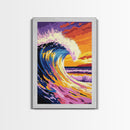Giant Wave, Ocean Wall Art, Surf Decor, Beach Theme, Canvas Print, Vibrant Seascape, Coastal Home Art, Ocean Lovers Gift