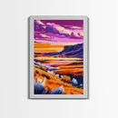 Desert Sunset, Canyon Glow, Canvas Print, Bold Landscape, Boho Wall Art, Rustic Home Decor, Large Artwork, Living Room Art, Gift Idea
