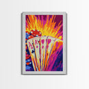 Poker Cards, Casino Vibes, Framed Canvas Print, Gambling Wall Art, Man Cave Decor, Vegas Aesthetic, Bold Home Art, Lucky Poker Decor