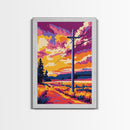 Country Road, Sunset Glow, Rural Landscape, Canvas Print, Fall Aesthetic, Rustic Wall Art, Warm Colors, Nature Painting, Cozy Decor