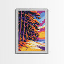 Beach Path, Colorful Coastal Art, Canvas Print, Sunset Landscape Painting, Tropical Wall Decor, Summer Home Art, Relaxing Nature Scene