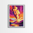 Volcano Eruption, Dramatic Nature Art, Canvas Print, Fiery Landscape Painting, Bold Wall Decor, Living Room Art, Adventure Inspired Decor