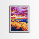 Mountain Sunset, Autumn Landscape, Colorful Nature, Sunset Wall Art, Canvas Print, Living Room Decor, Rustic Art, Vibrant Wilderness