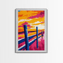 Rustic Fence, Countryside Landscape, Sunset Field, Farmhouse Wall Art, Canvas Print, Rustic Decor, Country Home, Western Wall Art